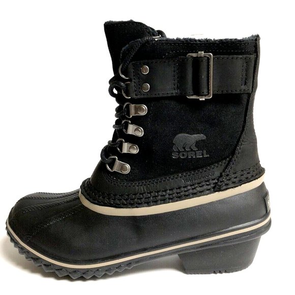 Sorel Women's Winter Fancy Lace II, Black Snow Boots, Size 6 M - Picture 1 of 5